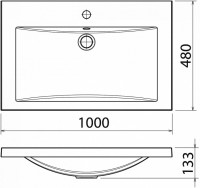 Мебель для ванной комнаты 1MarKa Cube 100Н с бельевой корзиной