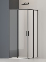 Душевой уголок Vincea Soft 2 VSS-3SO2800CLB 80x80, профиль черный, стекло прозрачное