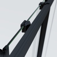 Душевой уголок Vincea Soft 2 VSS-3SO2800CLB 80x80, профиль черный, стекло прозрачное