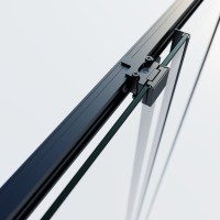 Душевой уголок Vincea Soft 2 VSS-3SO2800CLB 80x80, профиль черный, стекло прозрачное