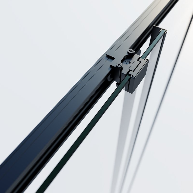 Душевой уголок Vincea Soft 2 VSS-3SO2800CLB 80x80, профиль черный, стекло прозрачное