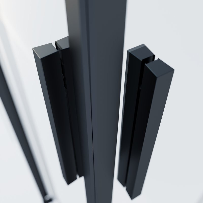 Душевой уголок Vincea Soft 2 VSS-3SO2800CLB 80x80, профиль черный, стекло прозрачное