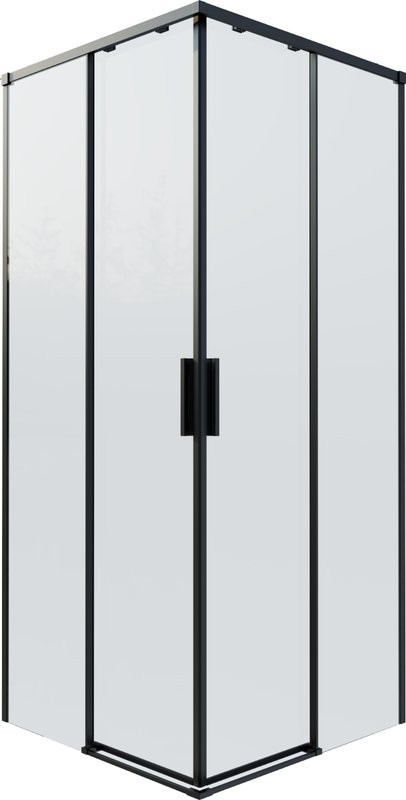 Душевой уголок Vincea Soft 2 VSS-3SO2800CLB 80x80, профиль черный, стекло прозрачное