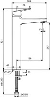 Смеситель для раковины Ideal Standard Ceraplan Vessel BD236XG черный