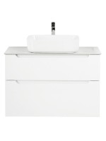Тумба под раковину со столешницей BelBagno Etna 100 2 ящика, bianco lucido