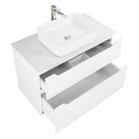 Тумба под раковину со столешницей BelBagno Etna 100 2 ящика, bianco lucido