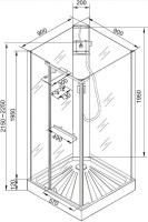Душевая кабина Ceruttispa Mimi 901T профиль хром
