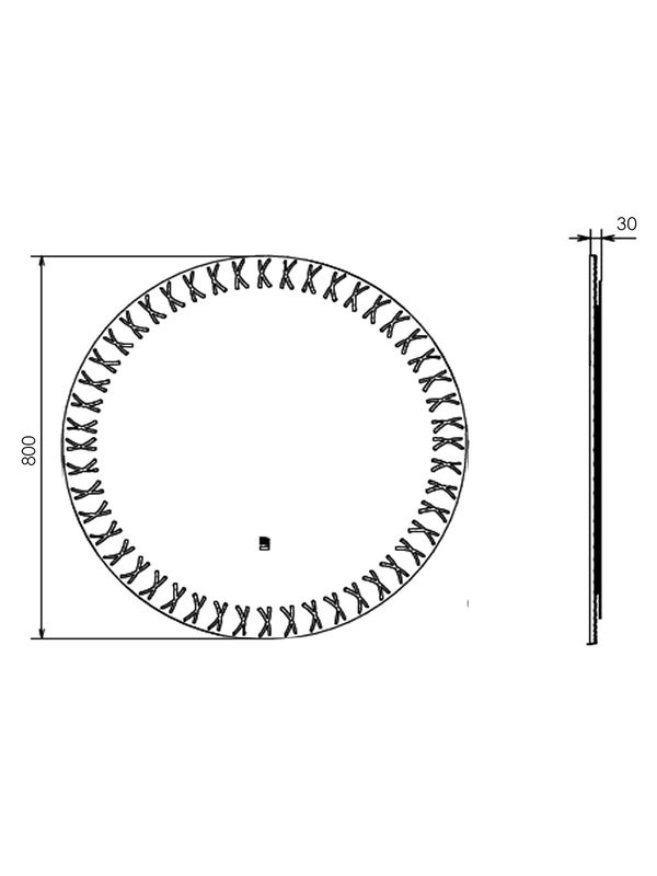 Зеркало круглое Comforty Эониум 80 с подсветкой, бесконтактный сенсор