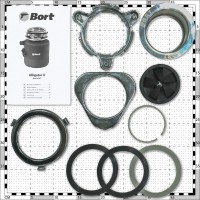 Комплект Мойка Blanco Subline 500-U черная + Измельчитель Bort Alligator X