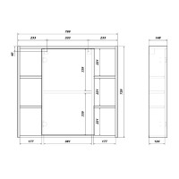 Мебель для ванной комнаты SanStar Graffa 80 дуб вотан, графит софт, раковина Фест 80