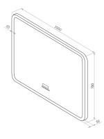 Зеркало CONTINENT Ledm Demure 100х70 см, с многофункциональной панелью, с холодной подсветкой