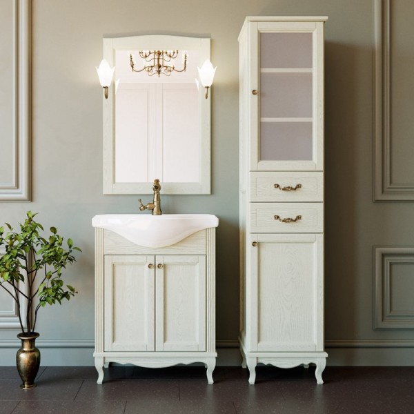 Мебель для ванной комнаты ValenHouse Эллина 65 слоновая кость, фурнитура бронза