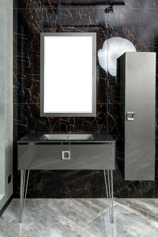 Тумба под раковину Armadi Art Lucido 100 глянцевый графит