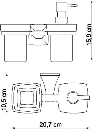 Набор Стакан Wasserkraft Wern K-2528 + Дозатор K-2589