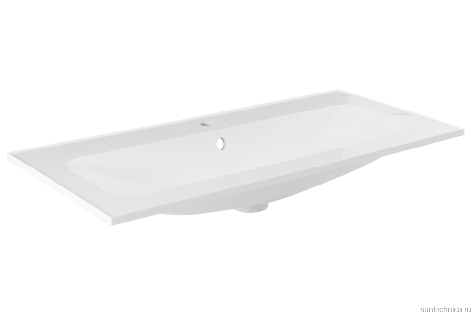 Тумба с раковиной Aquanet Арт 100 подвесная, ясень графит