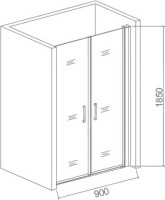 Душевая дверь в нишу Good Door Pandora SD-90-C-CH