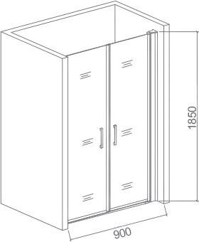 Душевая дверь в нишу Good Door Pandora SD-90-C-CH