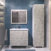 Мебель для ванной комнаты Vigo Geometry 80 напольная, бетон, раковина Como 80