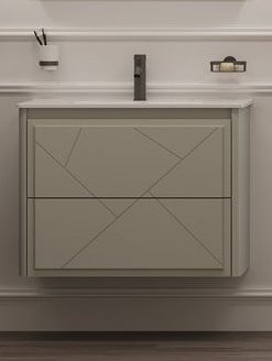 Тумба под раковину без столешницы Allen Brau Paris 80 матовая олива