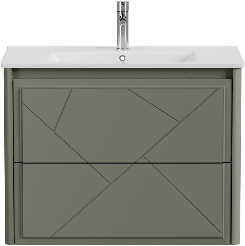 Тумба под раковину без столешницы Allen Brau Paris 80 матовая олива