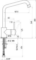 Смеситель для кухни Paini Cox 7890572CR599H1KM ultrawhite