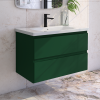 Тумба под раковину без столешницы Caprigo Forte 90 подвесная, бутылочное стекло