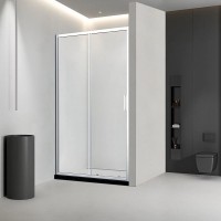 Душевая дверь в нишу Veconi Vianno VN-46 150x195, профиль матовый хром, стекло прозрачное