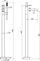 Напольный смеситель для ванны с душем Gattoni Ely 8808/88C0 Напольный смеситель для ванны с душем Gattoni Ely 8808/88C0