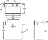 Мебельная раковина Jacob Delafon Terrace EXD112 80 см