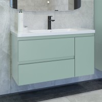 Тумба с раковиной Caprigo Forte 100 R подвесная, селесте