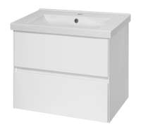 Тумба с раковиной Misty Твист 70 белая глянцевая