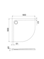 Поддон для душа Triton Слим ПД43 90x90 Поддон для душа Triton Слим ПД43 90x90