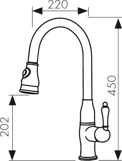 Смеситель для кухни Kaiser Vincent 31344 хром