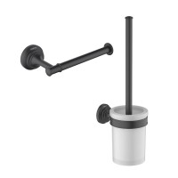 Набор Держатель AQUATEK Классик AQ4508MB матовый черный + Ершик AQ4510MB матовый черный Набор Держатель AQUATEK Классик AQ4508MB матовый черный + Ершик AQ4510MB матовый черный