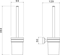 Набор Держатель AQUATEK Классик AQ4508MB матовый черный + Ершик AQ4510MB матовый черный Набор Держатель AQUATEK Классик AQ4508MB матовый черный + Ершик AQ4510MB матовый черный