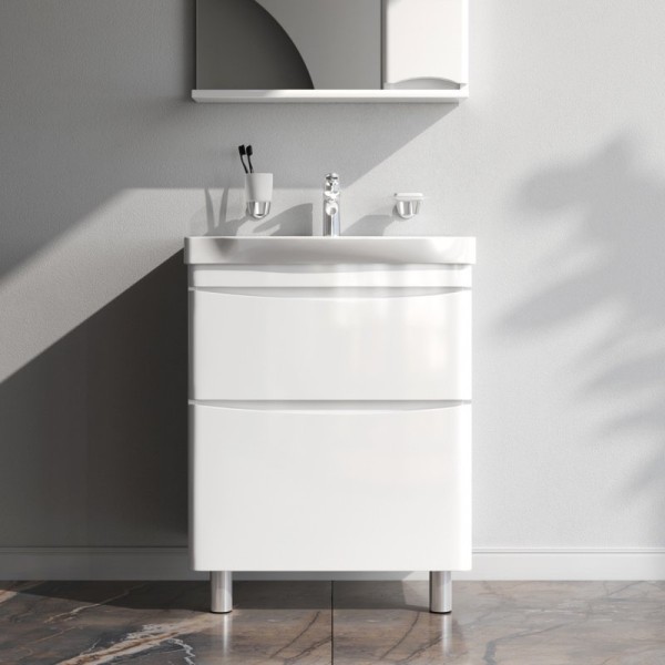 Тумба с раковиной AM.PM Like 65 напольная, белый глянец