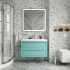 Мебель для ванной Art&Max Platino 90, подвесная, светло-зеленая матовая