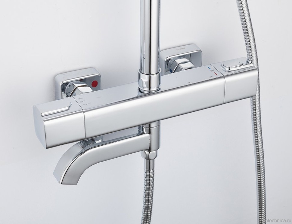 Душевая стойка Gappo G91 G2491 с термостатом, хром
