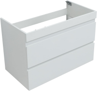 Тумба под раковину без столешницы Aquanet Нота new 90 подвесная, белая глянцевая