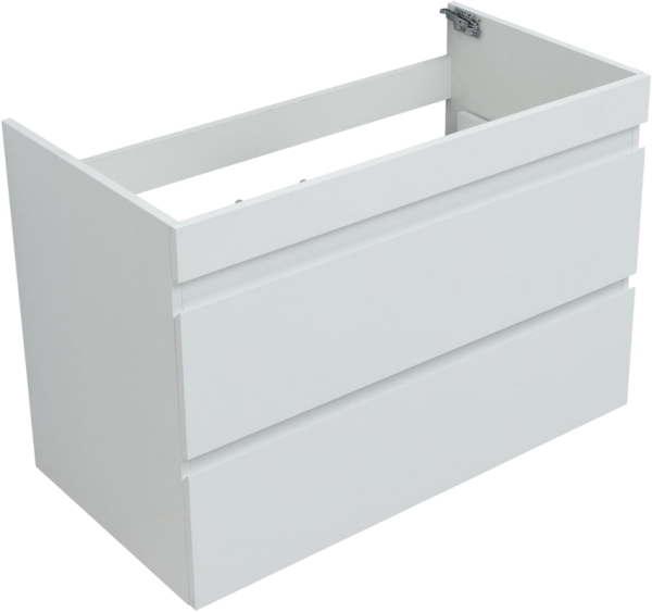 Тумба под раковину без столешницы Aquanet Нота new 90 подвесная, белая глянцевая