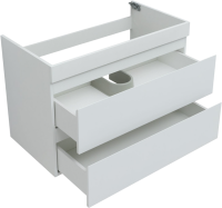 Тумба под раковину без столешницы Aquanet Нота new 90 подвесная, белая глянцевая