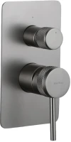 Встраиваемый смеситель для душа и ванны Allen Brau Priority 5.31011-MG С ВНУТРЕННЕЙ ЧАСТЬЮ, брашированный графит