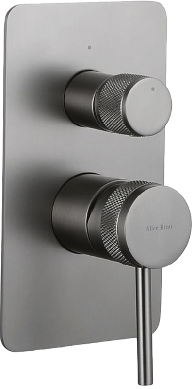 Встраиваемый смеситель для душа и ванны Allen Brau Priority 5.31011-MG С ВНУТРЕННЕЙ ЧАСТЬЮ, брашированный графит