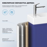 Тумба под раковину Wellsee WC Area 221804000: подвесная тумба шириной 40 см, цвет матовый синий