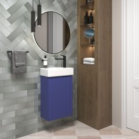 Тумба под раковину Wellsee WC Area 221804000: подвесная тумба шириной 40 см, цвет матовый синий