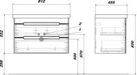 Мебель для ванной комнаты SanStar Адель 80 подвесная