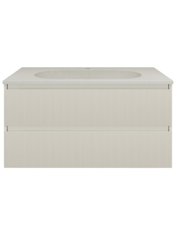 Тумба с раковиной Vincea Welle 100 m.beige soft-touch, раковина VCB-4H100J жасмин