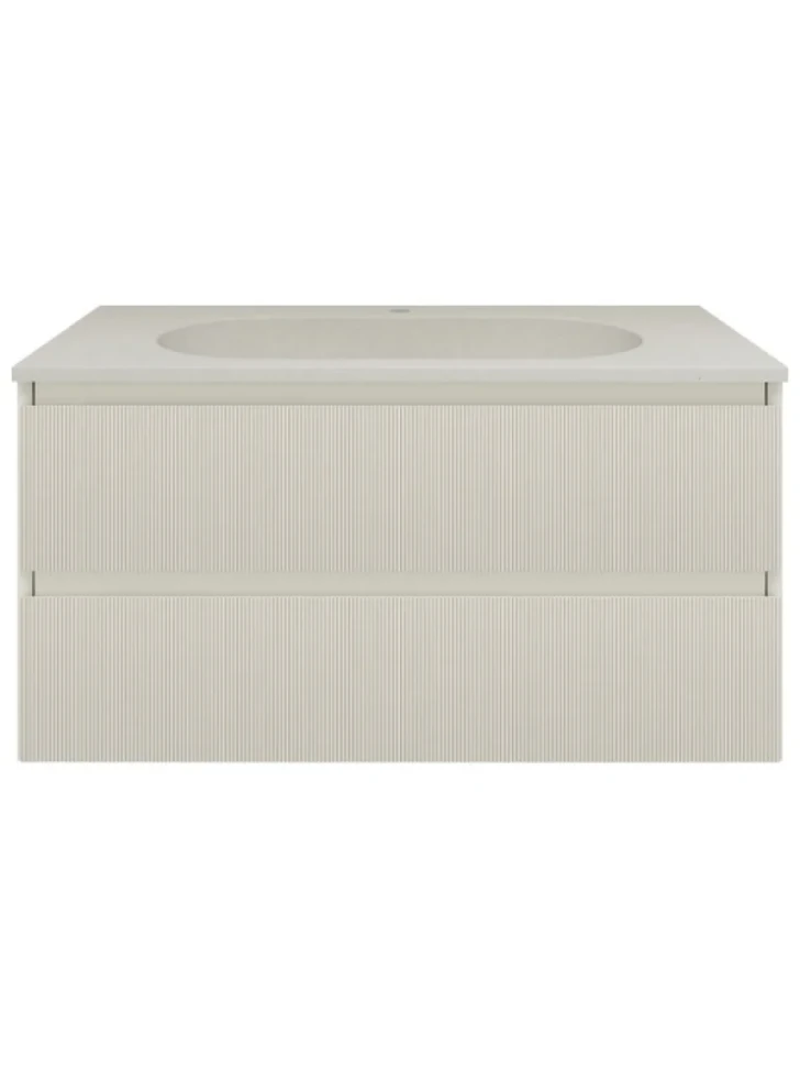 Тумба с раковиной Vincea Welle 100 m.beige soft-touch, раковина VCB-4H100J жасмин