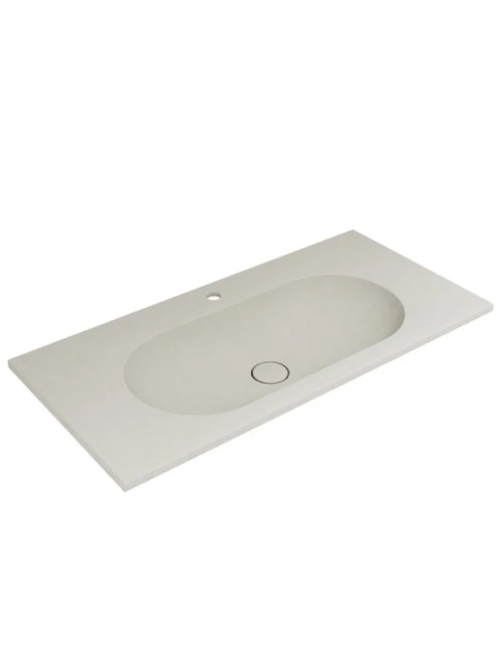 Тумба с раковиной Vincea Welle 100 m.beige soft-touch, раковина VCB-4H100J жасмин