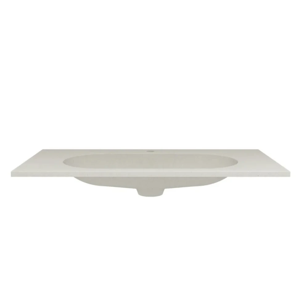 Тумба с раковиной Vincea Welle 100 m.beige soft-touch, раковина VCB-4H100J жасмин